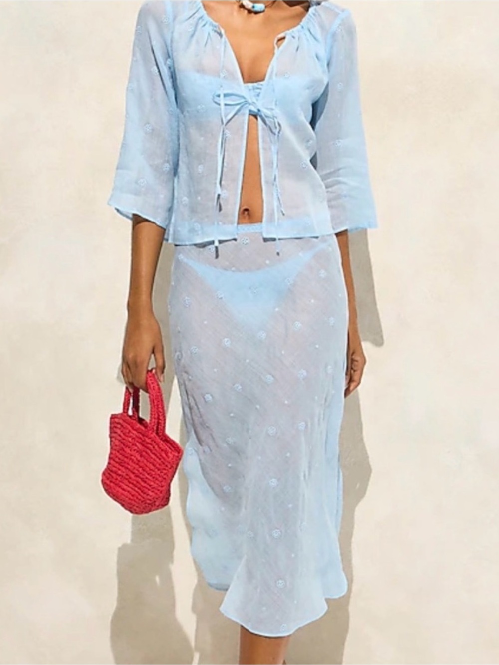 J. Crew See thru cover up set